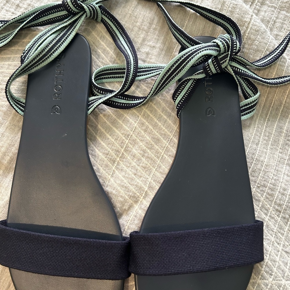 Women's Rothy's 'The Wrap' Sandal size 9.5 Discontinued Model–Collectible) navy - Picture 2 of 13